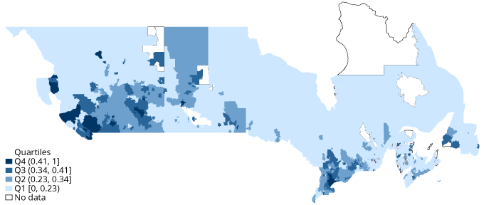 Figure 1: Disqualified share by geographical location - a. 2016 policy